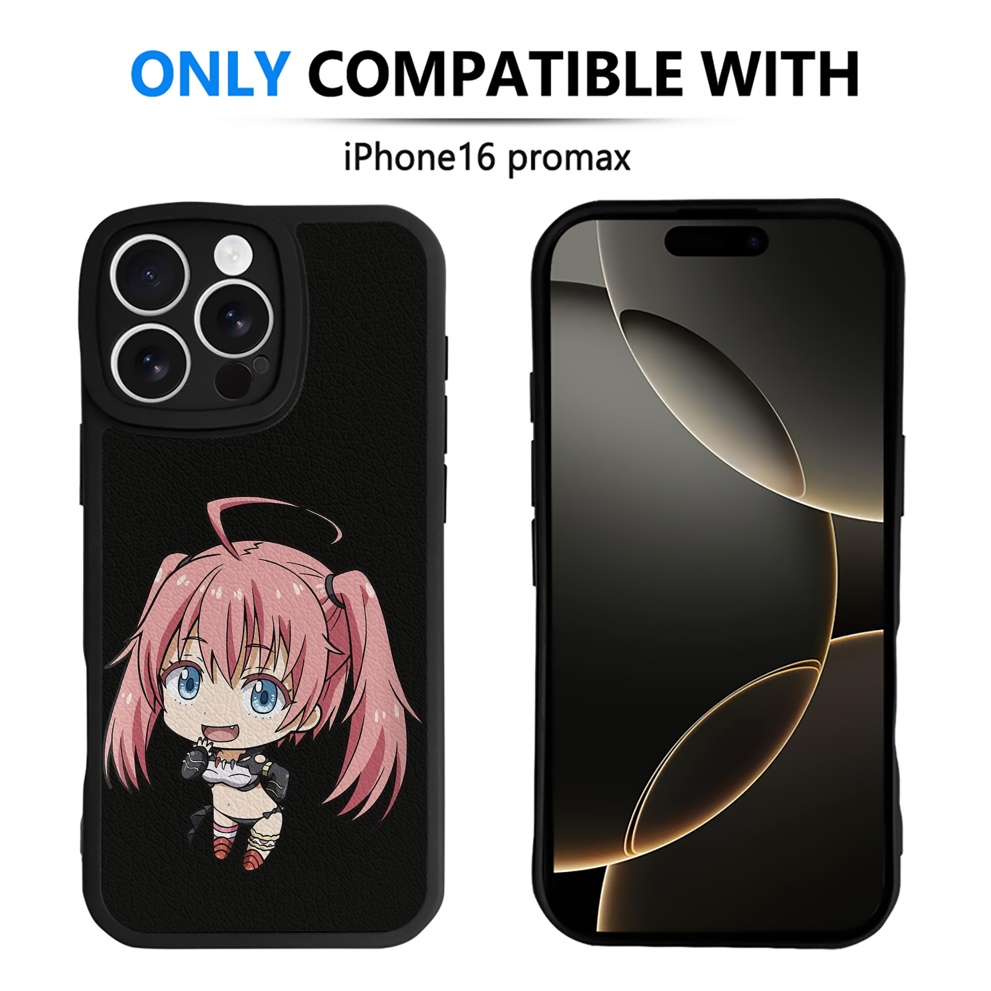 （画像用） 転スラ Regarding Reincarnated to Slime 【iPhone 16シリーズ対応】シリコンスマホケース（レザー調） 材質：シリコン